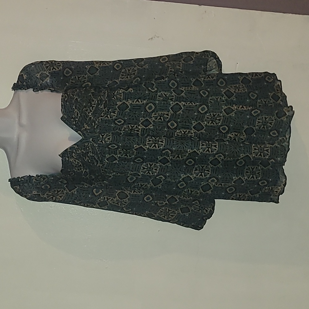 Blue Patterned Mini Dress - Picture 6 of 10
